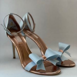 Ted Baker London Blue Satin Bow High Heels